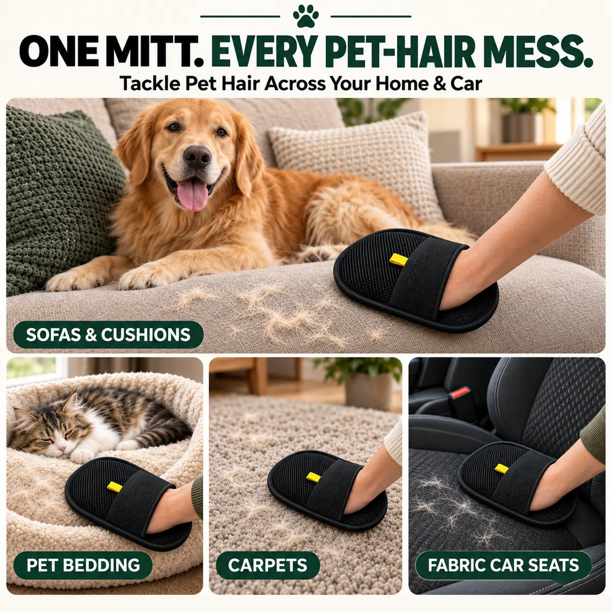 Paweluna™ Reusable Pet Hair Remover Mitt