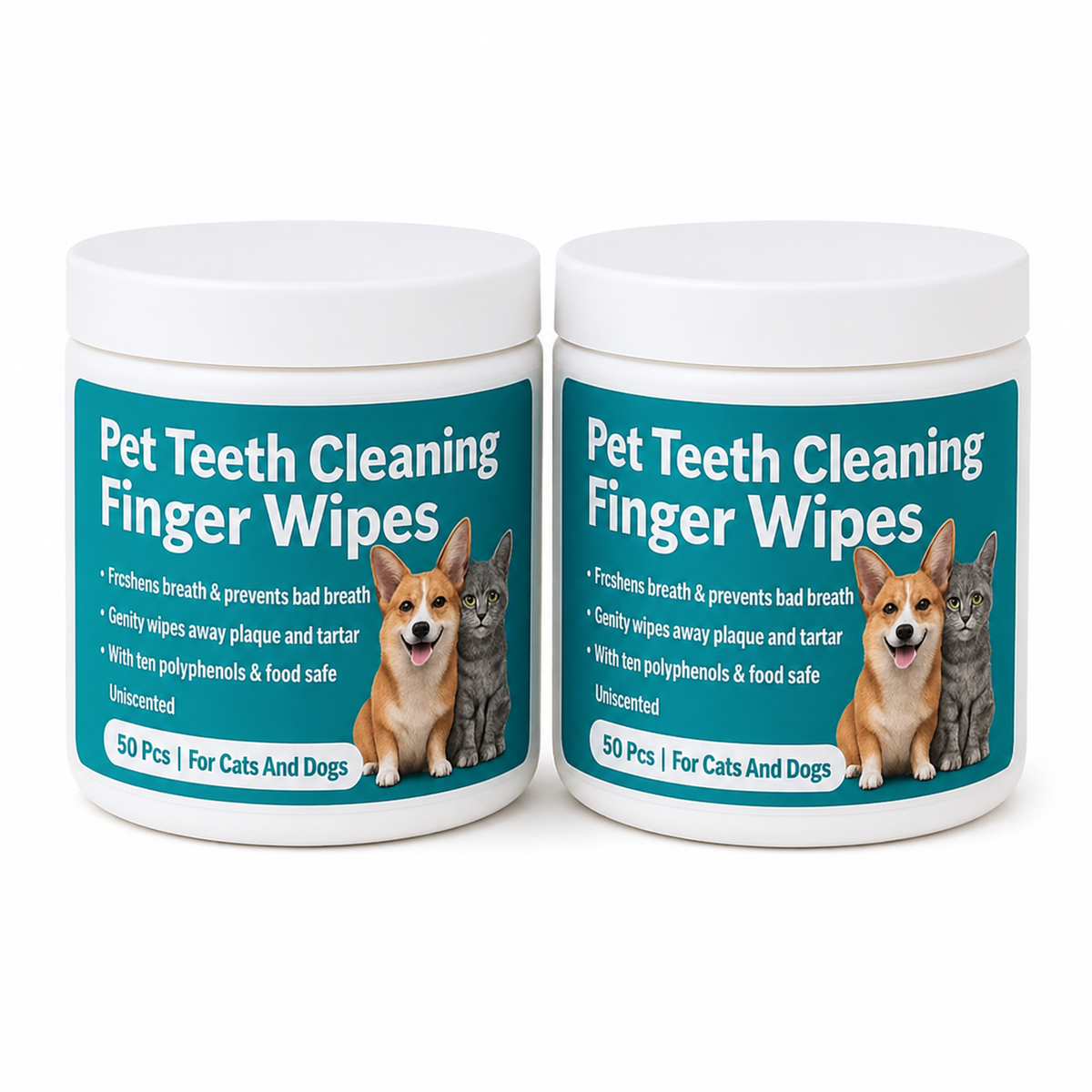 Natural Pet Dental Finger Wipes